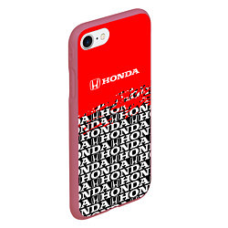 Чехол iPhone 7/8 матовый Honda - Pattern, цвет: 3D-малиновый — фото 2