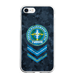 Чехол iPhone 7/8 матовый Эмблема ВВС, цвет: 3D-белый