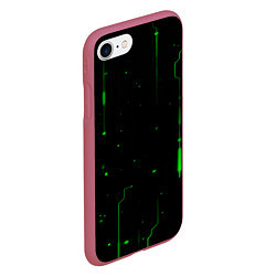 Чехол iPhone 7/8 матовый Neon Green Light, цвет: 3D-малиновый — фото 2