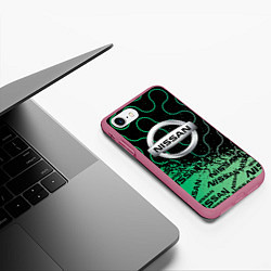 Чехол iPhone 7/8 матовый NISSAN Супер класса, цвет: 3D-малиновый — фото 2