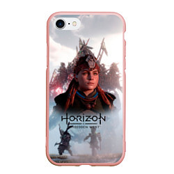 Чехол iPhone 7/8 матовый Элой Horizon Forbidden West game, цвет: 3D-светло-розовый