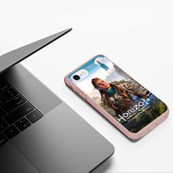 Чехол iPhone 7/8 матовый Aloy Элой Horizon, цвет: 3D-светло-розовый — фото 2