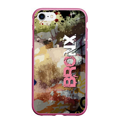 Чехол iPhone 7/8 матовый Bronx Fashion pattern, цвет: 3D-малиновый