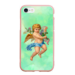 Чехол iPhone 7/8 матовый Ангел Святой, цвет: 3D-светло-розовый