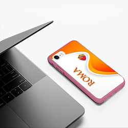Чехол iPhone 7/8 матовый Рома, цвет: 3D-малиновый — фото 2