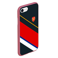 Чехол iPhone 7/8 матовый Arsenal арсенал football, цвет: 3D-малиновый — фото 2