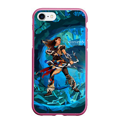 Чехол iPhone 7/8 матовый Horizon Aloy art, цвет: 3D-малиновый