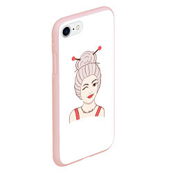 Чехол iPhone 7/8 матовый LoveKnit, цвет: 3D-светло-розовый — фото 2