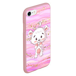 Чехол iPhone 7/8 матовый Маленький медвежонок с короной, цвет: 3D-баблгам — фото 2