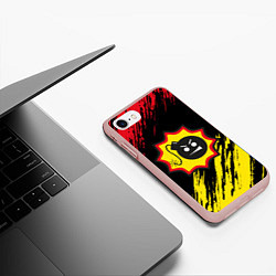 Чехол iPhone 7/8 матовый Serious Sam Big Logo, цвет: 3D-светло-розовый — фото 2