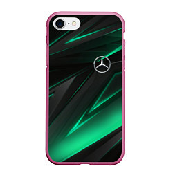 Чехол iPhone 7/8 матовый MERCEDES-BENZ AMG NEON STRIPES PETRONAS, цвет: 3D-малиновый