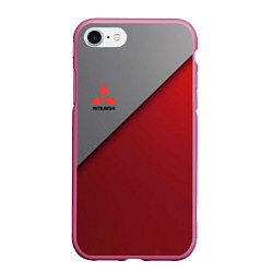 Чехол iPhone 7/8 матовый Mitsubishi Texture, цвет: 3D-малиновый