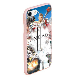 Чехол iPhone 7/8 матовый Hero of Lineage, цвет: 3D-светло-розовый — фото 2