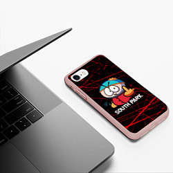 Чехол iPhone 7/8 матовый Мультфильм Южный парк Эрик South Park, цвет: 3D-светло-розовый — фото 2