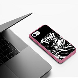 Чехол iPhone 7/8 матовый ГАТС BERSERK БЕРСЕРК, цвет: 3D-малиновый — фото 2