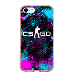 Чехол iPhone 7/8 матовый КС ГО НЕОН CS GO NEON, цвет: 3D-светло-розовый