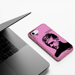 Чехол iPhone 7/8 матовый Лил Пип Всё Для Всех Lil Peep, цвет: 3D-малиновый — фото 2