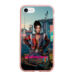 Чехол iPhone 7/8 матовый Panam Night City, цвет: 3D-светло-розовый