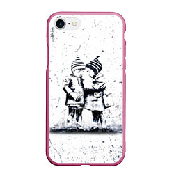 Чехол iPhone 7/8 матовый BANKSY БЭНКСИ дети