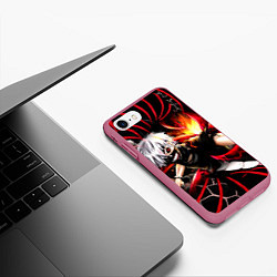 Чехол iPhone 7/8 матовый Tokyo Ghoul Токийский Гуль Red Snake, цвет: 3D-малиновый — фото 2