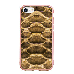 Чехол iPhone 7/8 матовый Snake Skin Pattern, цвет: 3D-светло-розовый