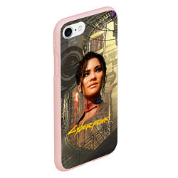 Чехол iPhone 7/8 матовый Panam cyberpunk 2077, цвет: 3D-светло-розовый — фото 2