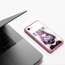 Чехол iPhone 7/8 матовый Канеки и Ризе Tokyo ghoul, цвет: 3D-малиновый — фото 2