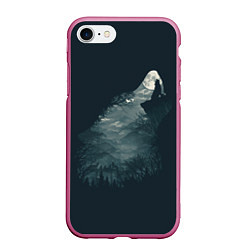 Чехол iPhone 7/8 матовый Душа природы - волк