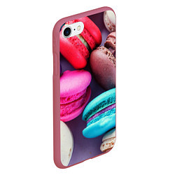 Чехол iPhone 7/8 матовый Colorful Macaroons, цвет: 3D-малиновый — фото 2