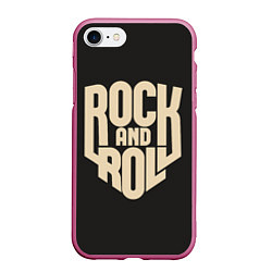 Чехол iPhone 7/8 матовый ROCK AND ROLL Рокер, цвет: 3D-малиновый