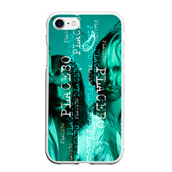 Чехол iPhone 7/8 матовый Placebo - turquoise, цвет: 3D-белый