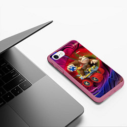 Чехол iPhone 7/8 матовый Mario Donkey Kong Nintendo Video Game, цвет: 3D-малиновый — фото 2