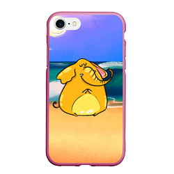 Чехол iPhone 7/8 матовый Желтый слон