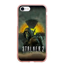 Чехол iPhone 7/8 матовый S T A L K E R 2 Heart of Chernobyl Сталкер 2 Сердц, цвет: 3D-светло-розовый