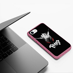Чехол iPhone 7/8 матовый BERSERK БЕРСЕРК, цвет: 3D-малиновый — фото 2