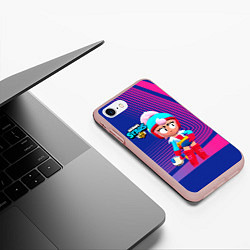 Чехол iPhone 7/8 матовый BRAWLSTARS JANET ДЖАНЕТ, цвет: 3D-светло-розовый — фото 2