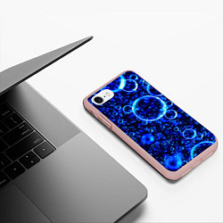 Чехол iPhone 7/8 матовый Пузыри воздуха в воде Pattern, цвет: 3D-светло-розовый — фото 2