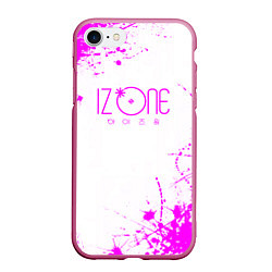 Чехол iPhone 7/8 матовый Izone, цвет: 3D-малиновый