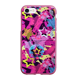 Чехол iPhone 7/8 матовый Star Colorful Pattern Fashion Neon