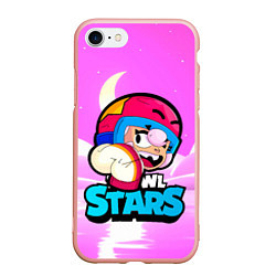 Чехол iPhone 7/8 матовый Иконка brawlstars Бонни Bonny, цвет: 3D-светло-розовый