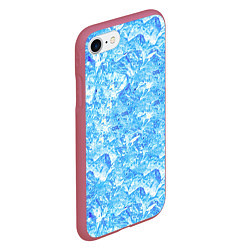 Чехол iPhone 7/8 матовый Сапфировые Кубики Льда, цвет: 3D-малиновый — фото 2