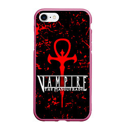 Чехол iPhone 7/8 матовый Vampire The Masquerade Bloodlines, цвет: 3D-малиновый