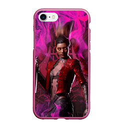 Чехол iPhone 7/8 матовый Vampire Punk Bloodhunt, цвет: 3D-малиновый