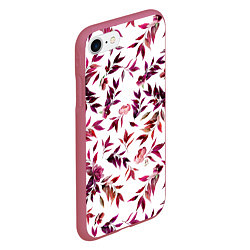 Чехол iPhone 7/8 матовый Цветы Летние Розовые, цвет: 3D-малиновый — фото 2