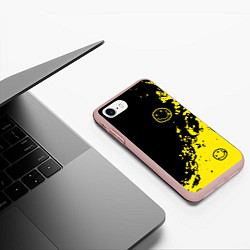 Чехол iPhone 7/8 матовый Nirvana смайл, цвет: 3D-светло-розовый — фото 2