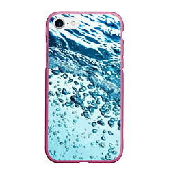 Чехол iPhone 7/8 матовый Wave Pacific ocean, цвет: 3D-малиновый