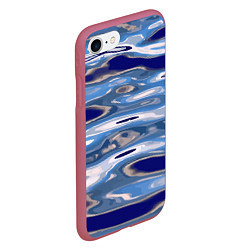 Чехол iPhone 7/8 матовый Волна Тихий океан, цвет: 3D-малиновый — фото 2