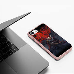 Чехол iPhone 7/8 матовый ELDEN RING МАЛЕНИЯ MALENIA, цвет: 3D-светло-розовый — фото 2