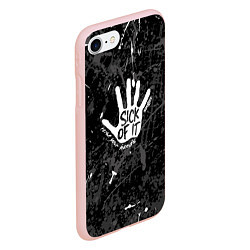 Чехол iPhone 7/8 матовый Skillet - Sick of it, цвет: 3D-светло-розовый — фото 2