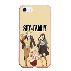 Чехол iPhone 7/8 матовый Spy x Family: Семья шпиона, цвет: 3D-светло-розовый